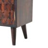Mini Pineapple Carved Cabinet - Walnut Brown - Image 2