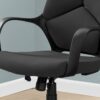 Office Chair, Adjustable Height, Swivel, Ergonomic, Armrests - Black - Image 7
