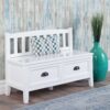 Burlington - Entryway Storage Bench With Drawers - White - Image 9