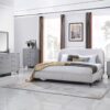 Queen Upholstered Bed - Beige - Image 5