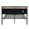 Queen Size Metal Platform Bed Frame With Upholsteryolstery Storage Function Headboard And USB Liner And Footboard, No Box Spring Needed, Large Under Bed Storage - Gray - Image 7
