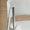 Modern Bar Stools With Low Back And Arms And Durable Metal Frame (Set of 2) - Ivory - Image 4