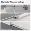 Frameless Single Sliding Shower Door & 8Mm Clear Tempered Glass - Chrome - Image 10