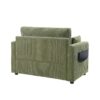 Twin Size Sofa Bed Sleeper Sofa Loveseat With Foldable Mattress, Side Table, USB Ports - Green - Image 15
