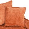 Convertible Sofa Bed Sectional Sofa Sleeper L-Shaped Sofa With A Storage Ottoman, Two Pillows, Two Power Sockets And Two USB Ports For Living Room - Orange - Image 21