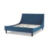 Aspen - Queen Vertical Tufted Modern Headboard Platform Bed Set - Satin Teal Blue - Image 5