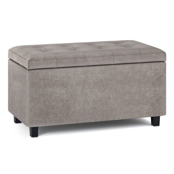 Cosmopolitan - Storage Ottoman - Distressed Gray Taupe