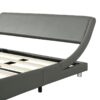 Queen Size Upholstered Platform Bed Frame, Curve Design, Wood Slat Support, No Box Spring Needed - Gray - Image 9