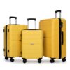 Hardshell Suitcase Spinner Wheels Pp Luggage Sets Lightweight Durable Suitcase With Tsa Lock, 3 Piece Set (20/24/28) - Yellow - Image 4