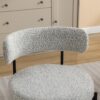 Burbank - Modern Round Boucle Dining Chairs (Set of 2) - Black / White - Image 6