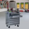 7 Drawers Multifunctional Tool Cart With Wheels - Sliver - Image 2