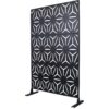 Outdoor & Indoor Privacy Screen, Metal Privacy Screen, Freestanding Decorative Privacy Screen For Deck Balcony Patio - Black - Image 3