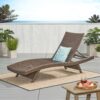 Salem - Wicker Chaise Lounge Chair With Faux Rattan - Mocha - Image 4