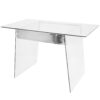 Glacier - Contemporary Desk - Clear / Chrome - Image 3