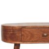 Rounded Small Console Table - Walnut - Image 7