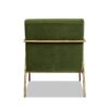 Aerin - Hammered Brass Upholstered Accent Arm Chair - Olive Green - Image 5