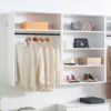 Devi - Wall Mounted Wood Closet System With Modular Units - White - Image 4