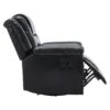 360° swivel And Rocking Home Theater Recliner Manual Recliner Chair With Wide Armrest For Living Room - Black - Image 17