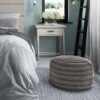Vivienne - Round Pouf - Gray - Image 6