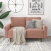 Stationary Loveseat - Rose - Image 3
