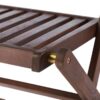 3 Piece Acacia Bistro Set, Folding Patio Furniture For Garden Backyard Balcony Porch With 1 Coffee Table And 2 Foldable Chairs - Natural Stained - Image 19