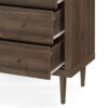 Farhart - Mid Century Modern 4 Drawer Dresser - Walnut - Image 14