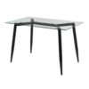 Clara - Contemporary Table - Black / Clear - Image 3