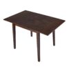 3 Piece Kitchen Dining Set With Drop Leaf Dining Table And 2 Dining Upholstered Chairs, Dining Room Set For Small Places - Brown - Image 22