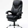 Massage Reclining Office Chair With Footrest, High Back Computer Chair Home Desk Ergonomic Executive Office Chair With Armrests, Adjustable Height - Black - Image 18