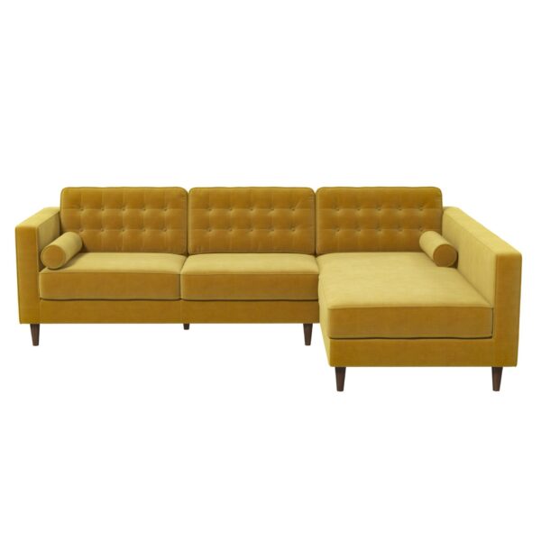 Christian - Sectional Sofa Right Facing - Dark Yellow