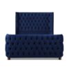 Brooklyn - Queen Tufted Panel Bed Headboard And Footboard Set - Navy Blue - Image 4