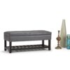 Cosmopolitan - Storage Ottoman Bench With Open Bottom - Stone Gray - Image 10