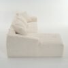 Compression Sofa: Combining Chaise Longue With 3 Seater, Corduroy Fabric, Full Sponge Compression Sofa, Combined Sofa With 4 Pillows For Living / Home Furniture / Apartment - White - Image 20