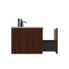 Etna - Striped Bathroom Vanity With Ceramic Sink, Wall Mounted Floating Bathroom Vanity For Modern Bathroom - White - Image 8
