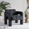 31.10" Boucle Upholstered Accent Chair - Dark Gray - Image 2