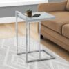 Accent Table, C - Shaped, Modern & Convenient Design - Gray - Image 10