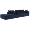 2 Pices Free Combination Minimalist Style Modular Sectional, Wrinkle Resistant Couch Set L Shaped Compressed Sofa For Living Room - Dark Blue - Image 6