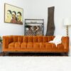 Melissa - Mid Century Modern Sofa - Orange - Image 7