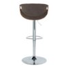 Curvo - Mid-Century Modern Adjustable Barstool With Swivel (Set of 2) - Walnut / Charcoal - Image 5