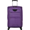 Softside Luggage Expandable 3 Piece Set Suitcase Upright Spinner Softshell Lightweight Luggage Travel Set - Purple - Image 18