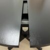Dining Table For Farmhouse Kitchen Expandable Oval Table Top With Removable Leaf Trestle X Shaped Base - Black - Image 22