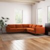 Amber - Corner Sectional Sofa - Orange - Image 6