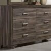 5 Drawer Chest - Antique Brown / Gray - Image 6