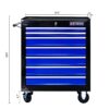 7 Drawers Multifunctional Tool Cart With Wheels - Black / Blue - Image 2