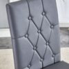 Armless Dining Chairs, Grid And Buckle Design Of The Back (Set of 4) - Gray - Image 11