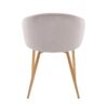 Claire - Contemporary / Glam Chair (Set of 2) - Gold / Silver - Image 5