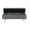 Upholstered Storage Bench Rectangular Ottoman Entryway Bench Storage Chest With Padded Seat Bed End Stool For Hallway Living Room Bedroom - Green - Image 8