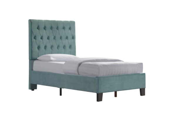 Luma - Twin Upholstered Bed - Light Blue