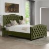 Marcella - Queen Upholstered Shelter Headboard Bed Set - Olive Green - Image 10