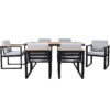 7 Pieces Outdoor Dining Set Patio Dining Table And Chair Set With And Removable Cushions For Patio, Backyard, Garden - Gray - Image 10